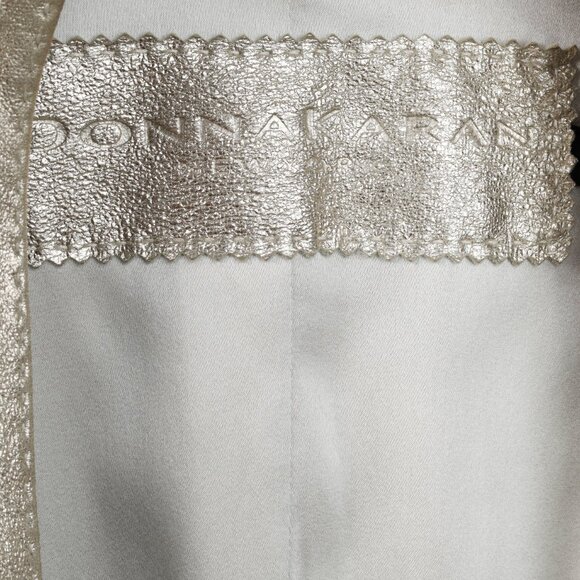 Donna Karan Vintage Golden Lambskin Suede Jacket - Picture 4 of 10